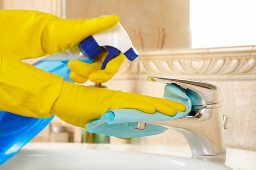 Professional carpet cleaning equipment in an East London interior